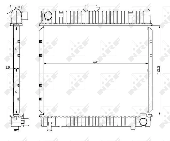 Radiator, engine cooling NRF 504250