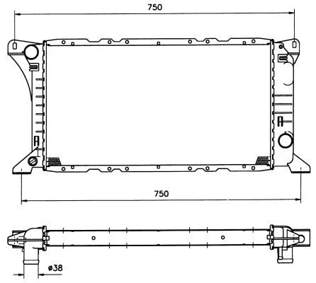Radiator, engine cooling NRF 506212