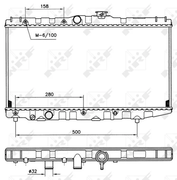Radiator, engine cooling NRF 507581