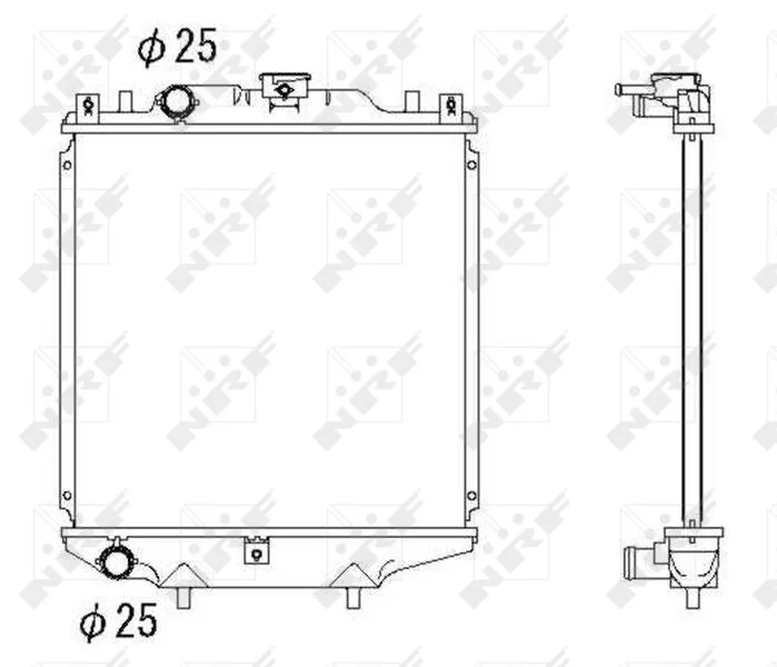 Radiador, arrefecimento do motor NRF 507643