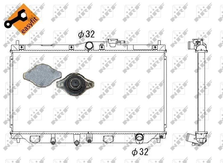 Radiator, engine cooling NRF 507728