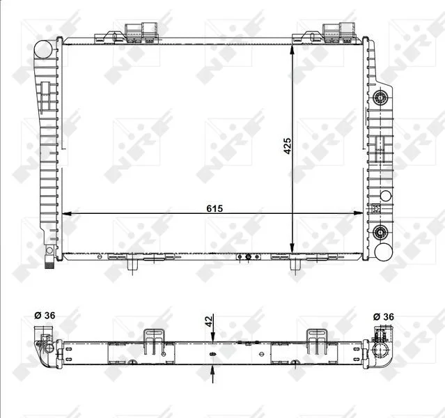 Radiator, engine cooling NRF 51281