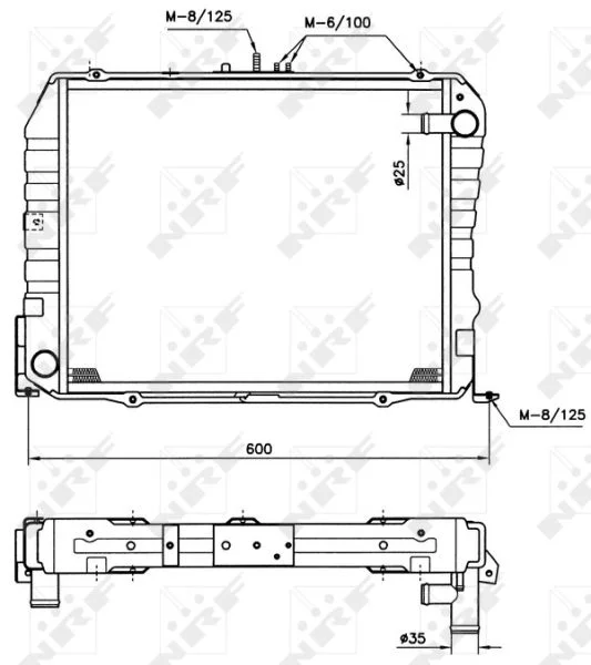 Radiator, engine cooling NRF 513962