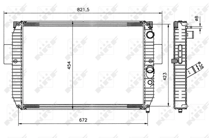 Radiator, engine cooling NRF 51564