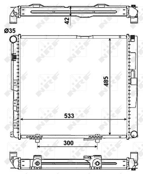 Radiator, engine cooling NRF 516572