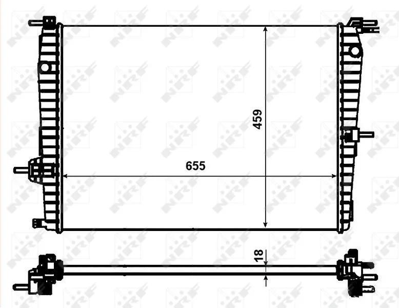 Radiator, engine cooling NRF 53011