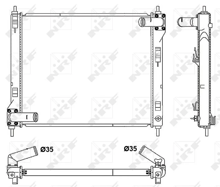 Radiador, arrefecimento do motor NRF 53061