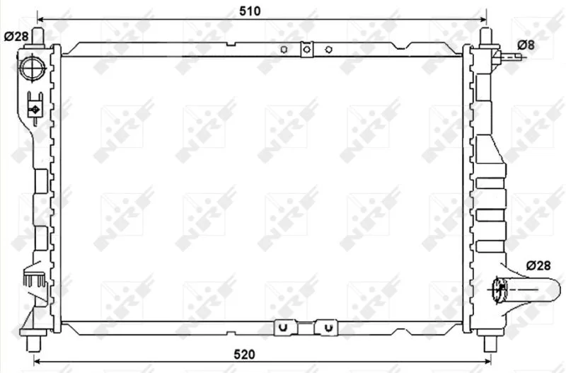 Radiador, arrefecimento do motor NRF 53068A