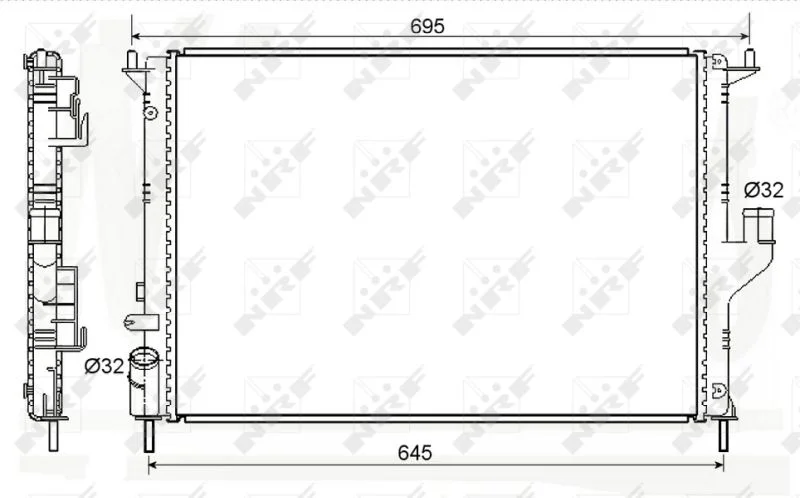 Radiator, engine cooling NRF 53118A