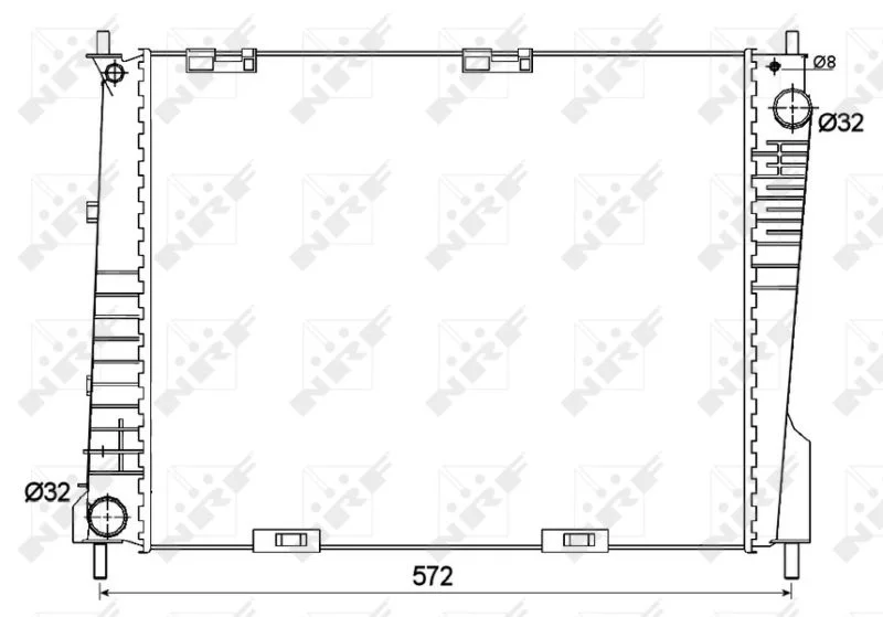 Radiator, engine cooling NRF 53125