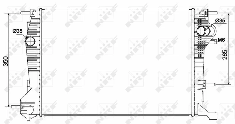 Radiador, arrefecimento do motor NRF 53136
