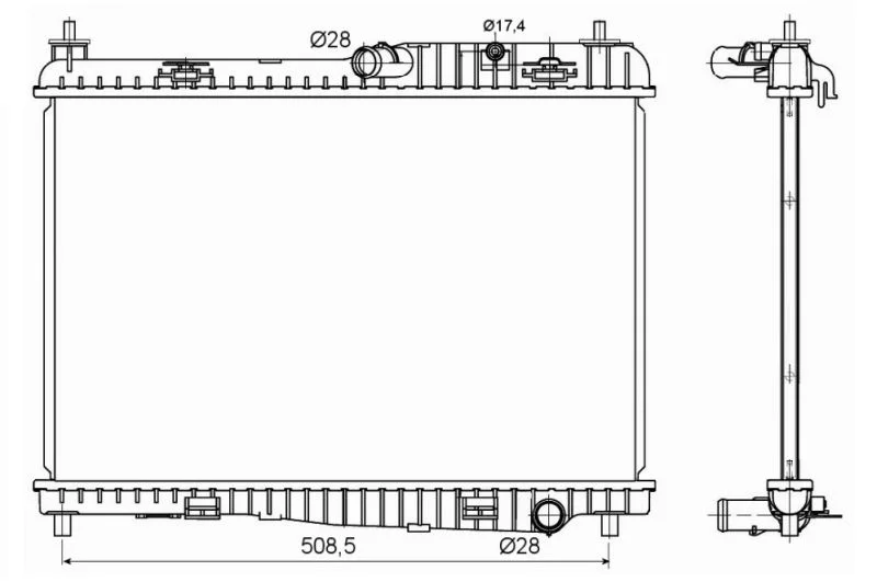 Radiator, engine cooling NRF 53152