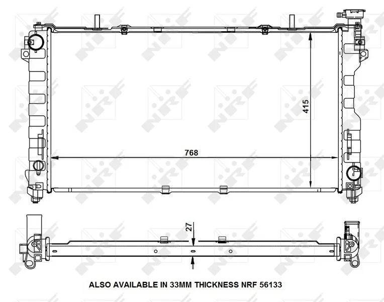 Radiator, engine cooling NRF 53156