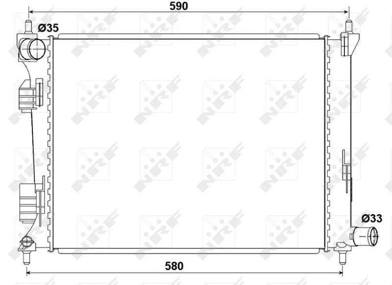 Radiador, arrefecimento do motor NRF 53166