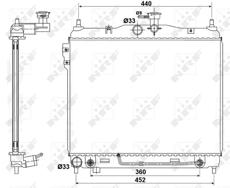 Radiator, engine cooling NRF 53173
