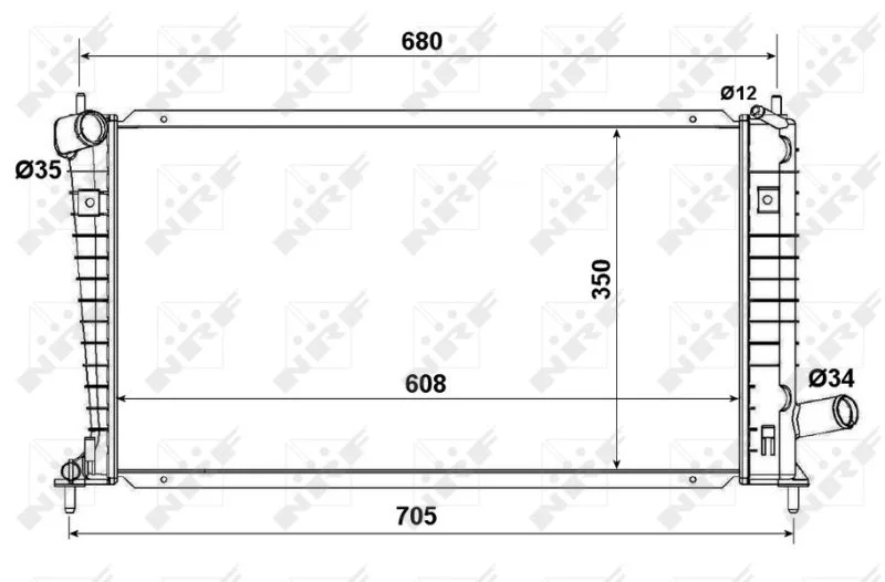 Radiator, engine cooling NRF 53189