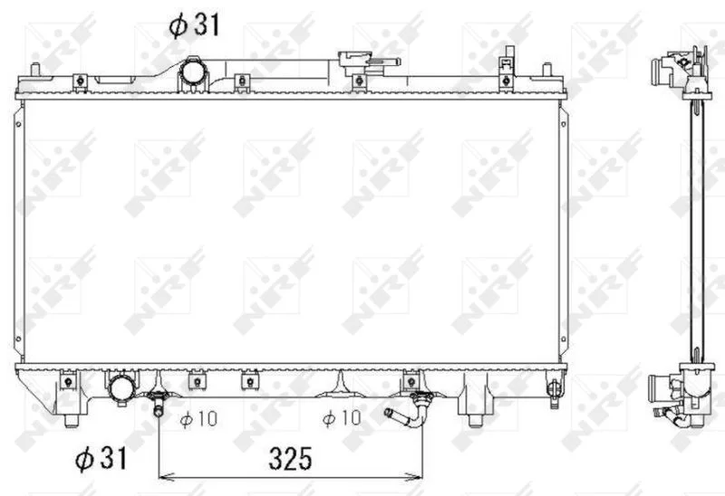 Radiator, engine cooling NRF 53278