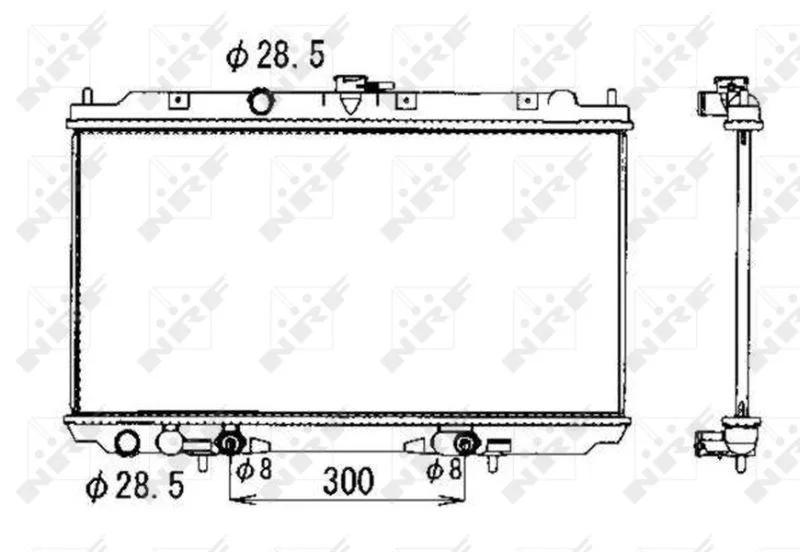 Radiador, arrefecimento do motor NRF 53390
