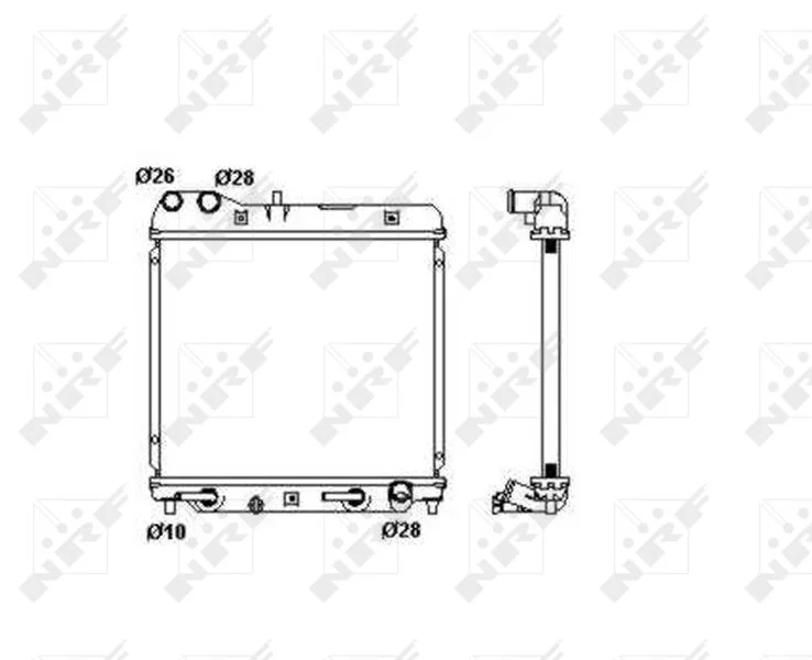 Radiator, engine cooling NRF 53408