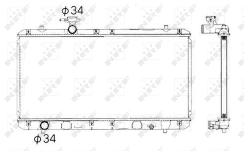 Radiador, arrefecimento do motor NRF 53428
