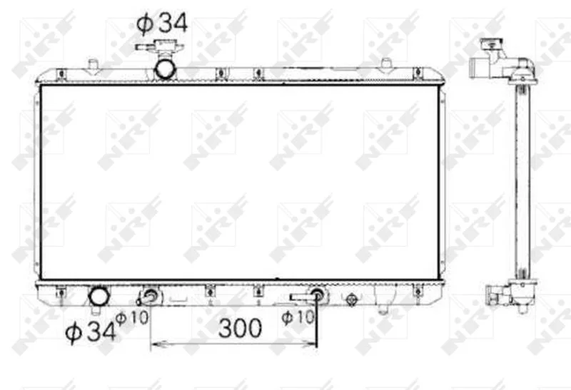 Radiator, engine cooling NRF 53429