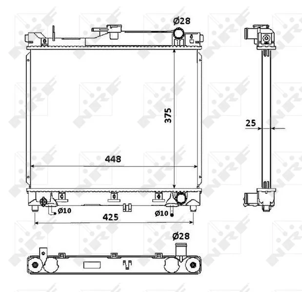 Radiator, engine cooling NRF 53569