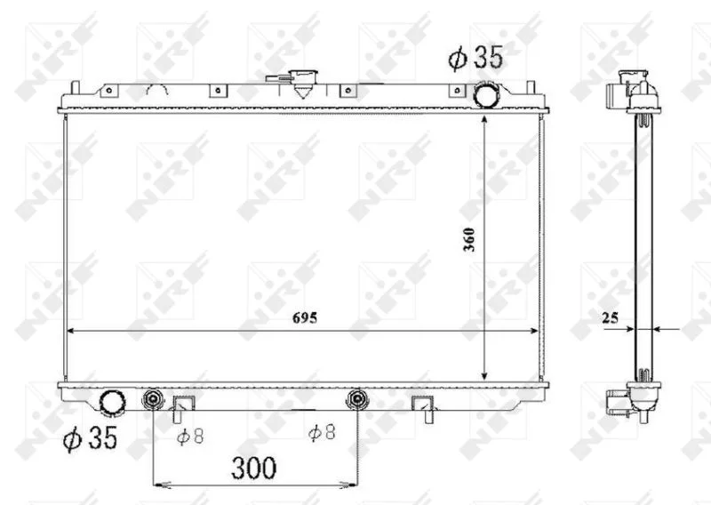 Radiator, engine cooling NRF 53695