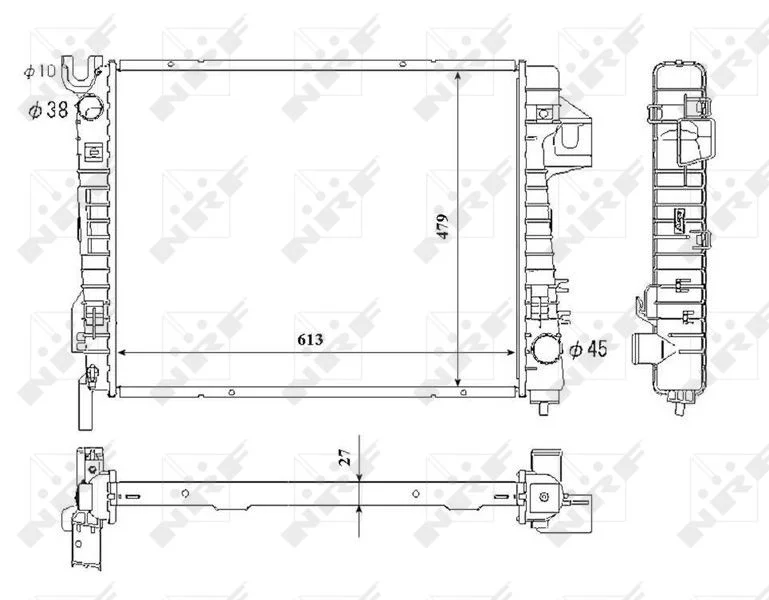 Radiador, arrefecimento do motor NRF 53712