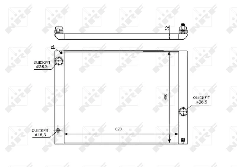 Radiator, engine cooling NRF 53728