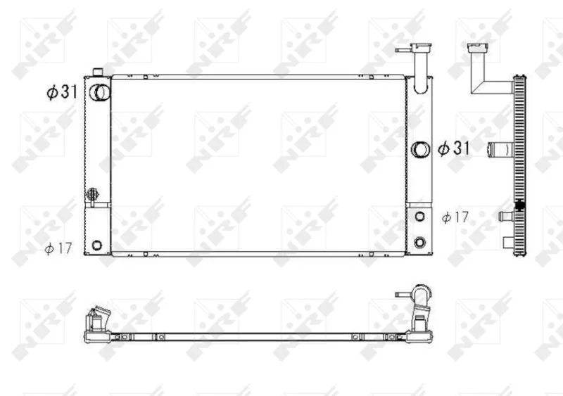 Radiator, engine cooling NRF 53747