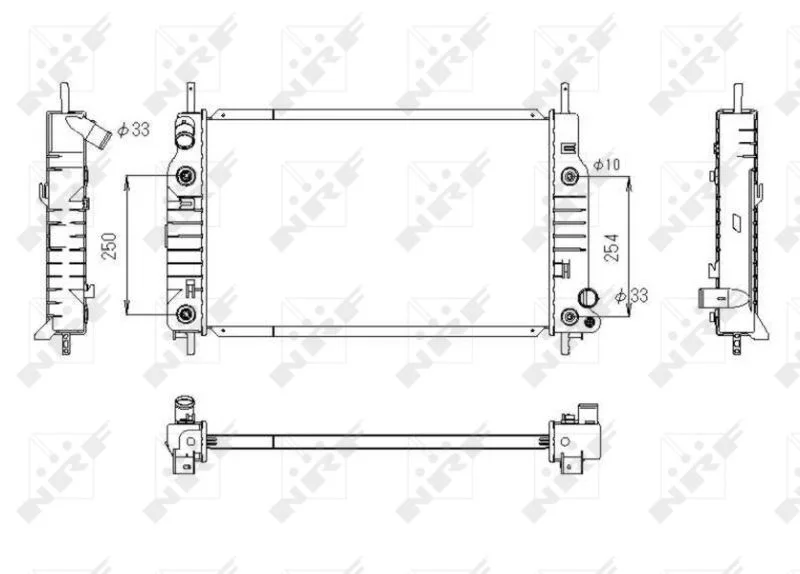 Radiator, engine cooling NRF 53748