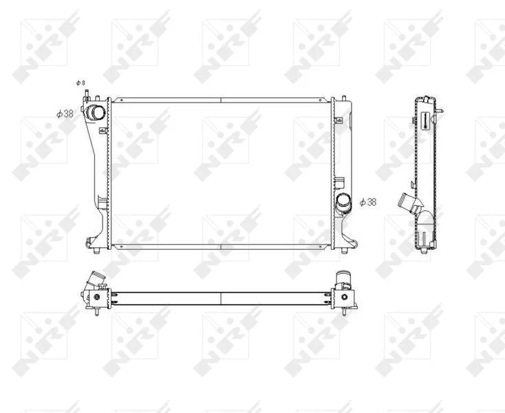 Radiator, engine cooling NRF 53768