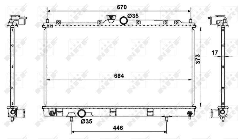 Radiator, engine cooling NRF 53779