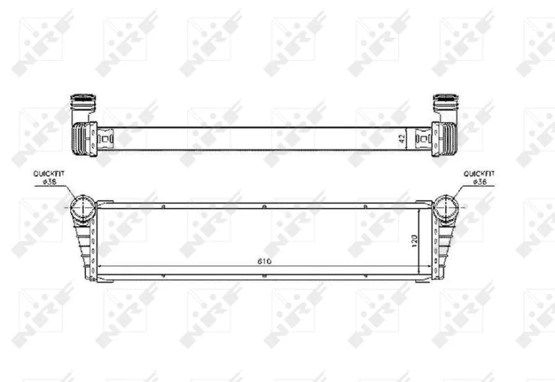 Radiador, arrefecimento do motor NRF 53799