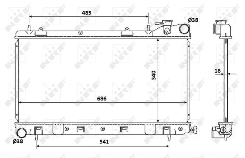 Radiator, engine cooling NRF 53815