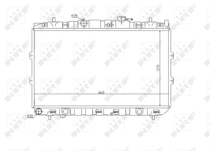 Radiador, arrefecimento do motor NRF 53819