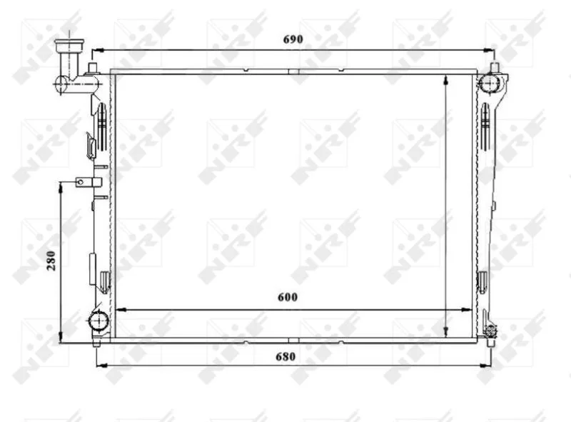 Radiator, engine cooling NRF 53845