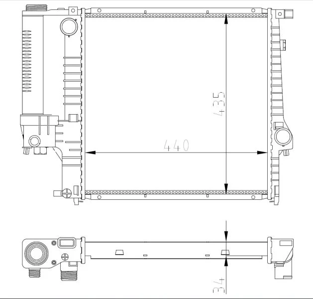 Radiador, arrefecimento do motor NRF 53849A