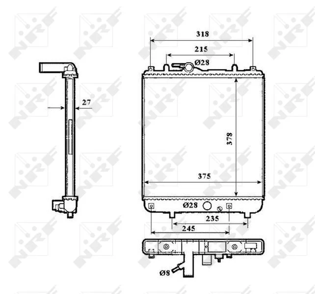 Radiator, engine cooling NRF 53862