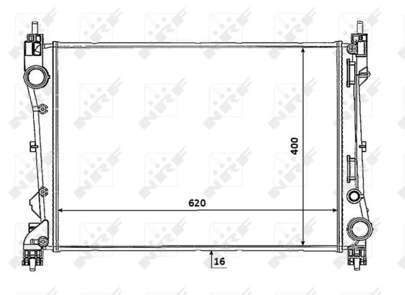 Radiador, arrefecimento do motor NRF 53935