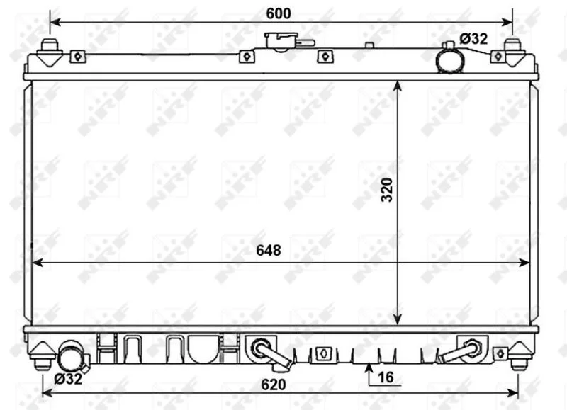 Radiador, arrefecimento do motor NRF 53977