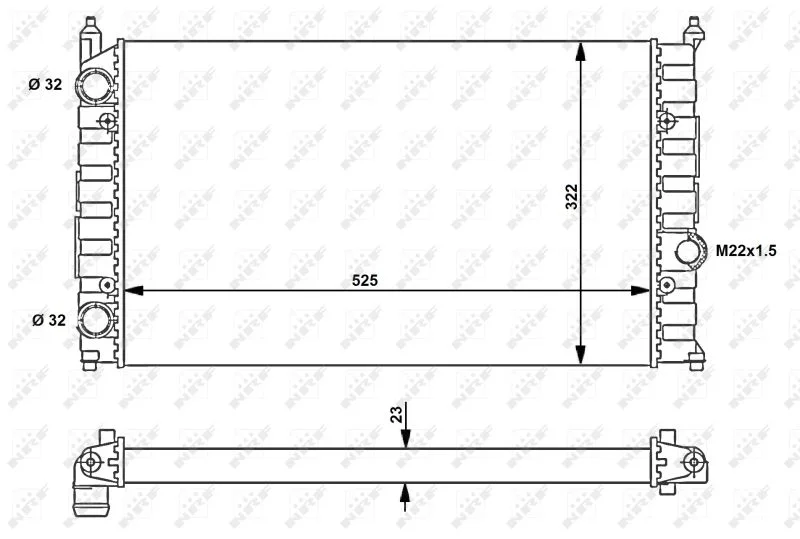 Radiador, arrefecimento do motor NRF 54707