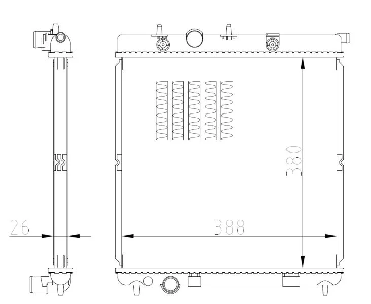 Radiador, arrefecimento do motor NRF 550016
