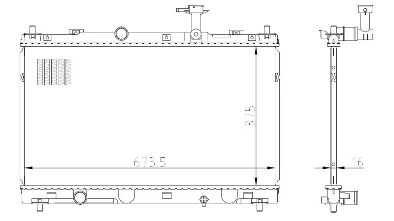 Radiator, engine cooling NRF 550031