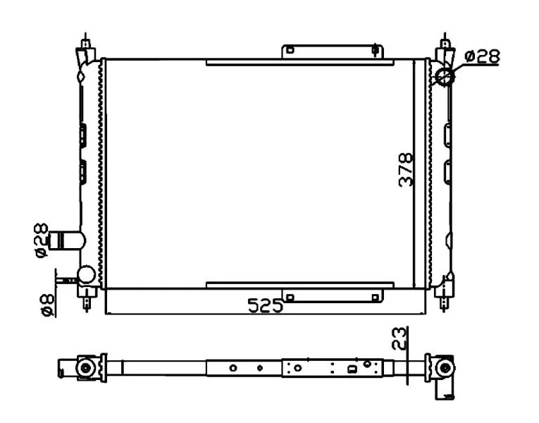 Radiator, engine cooling NRF 55326A