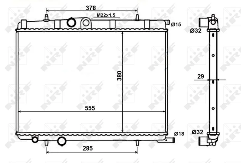Radiador, arrefecimento do motor NRF 56021