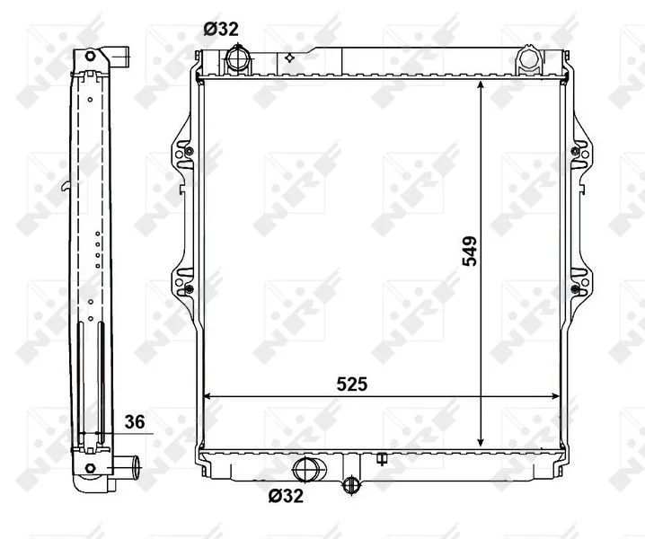 Radiator, engine cooling NRF 56152
