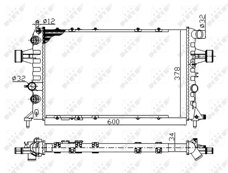 Radiador, arrefecimento do motor NRF 58178A