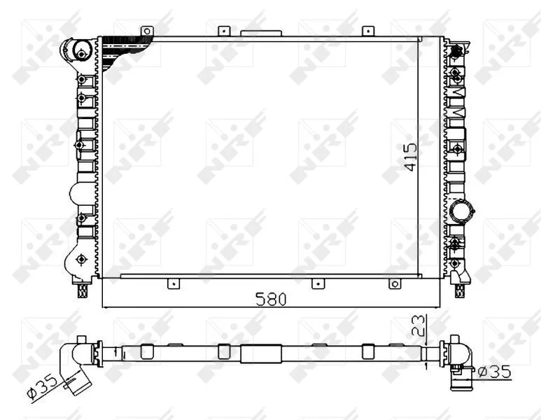 Radiator, engine cooling NRF 58202A