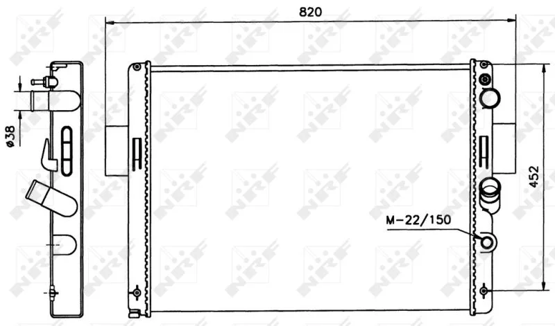 Radiator, engine cooling NRF 58243